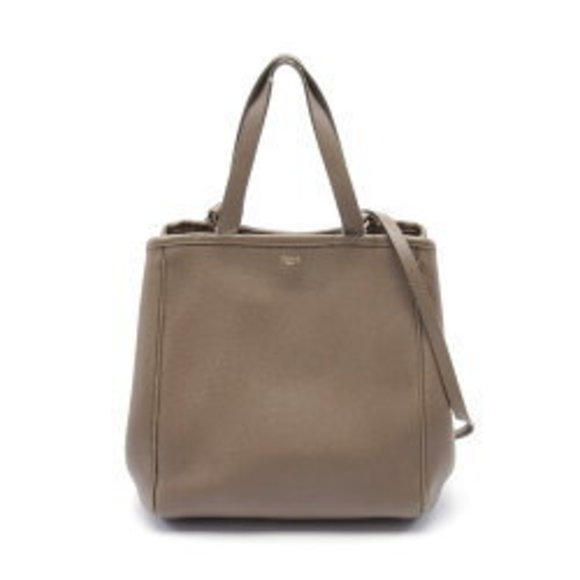 Celine Fold Cabas Tote Bag Leather Beige - Picture 1 of 8